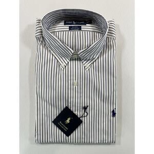 NWT Ralph Lauren Blake XL White Purple Stripe Button Down Dress Shirt